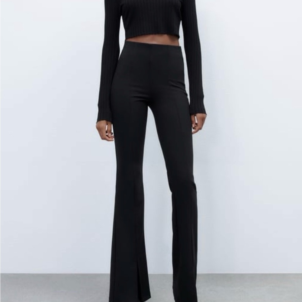 ZARA SLIT FLARED LEGGINGS